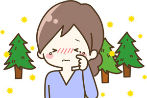 アレルギーで目が痒い女の子